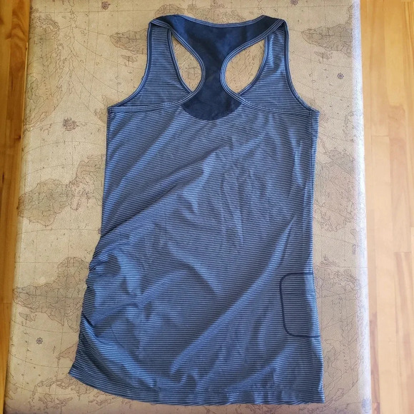 MERRELL, Size Small, hiking long tank, Khaki  stripes with black - Picture 6 of 8